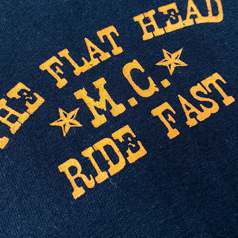 【中古品】【メンズ】 THE FLAT HEAD ザフラットヘッド FN-THC-033 EAGLE PRINT SS TEE イーグル プリント ショートスリーブ Tシャツ トップス 半袖 145-260717-cs-17-izu サイズ：44 カラー：ブラック 万代Net店