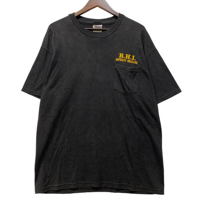【中古品】【メンズ】 HANES ヘインズ メキシコ製 R.H.I. ASPHALT SEALING POCKET S S TEE アスファルト シーリング ポケット ショートスリーブ Ｔシャツ トップス 半袖 146-260802-ya-11-izu サイズ：L カラー：ブラック 万代Net店