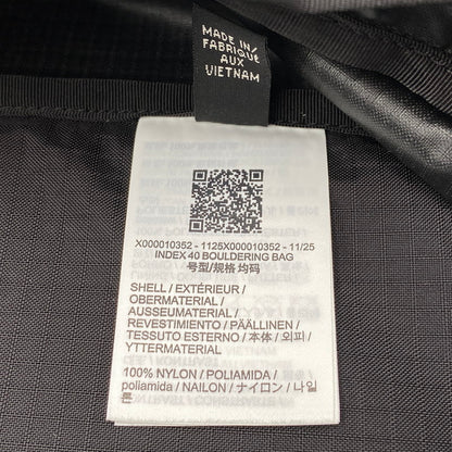 【中古品】【メンズ/レディース】 ARC'TERYX アークテリクス X000010352 INDEX 40 BOULDERING BAG インデックス ボルダリング バッグ カバン 188-260713-kh-02-izu カラー：ブラック 万代Net店