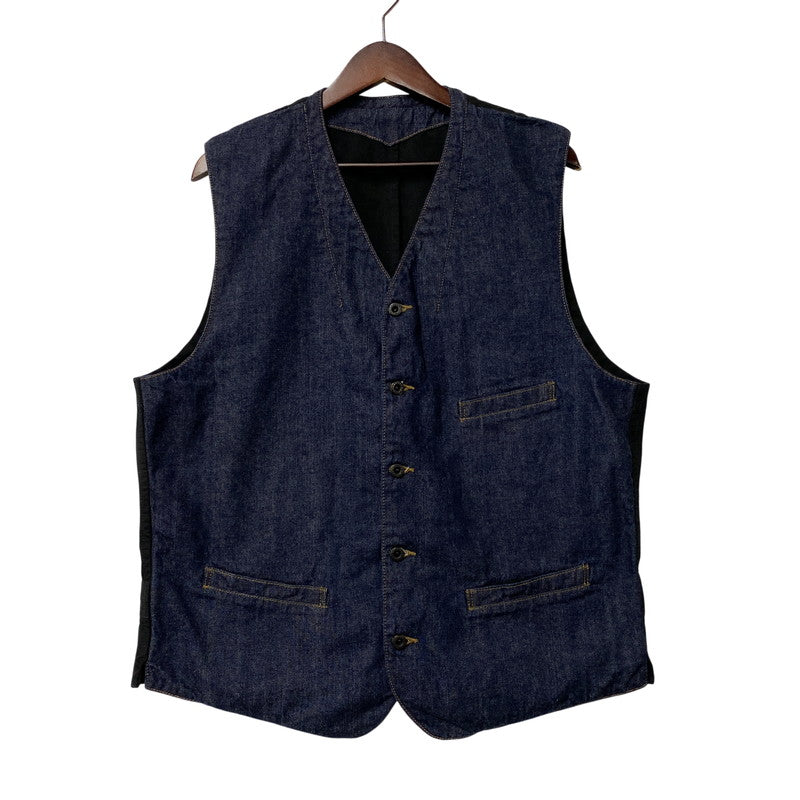 【中古品】【メンズ】 BLACK SIGN ブラックサイン 25201 1920'S 10.5OZ DOCKERY VEST ドッカリー ベスト 145-260714-cs-03-izu サイズ：44 カラー：インディゴ×ブラック 万代Net店