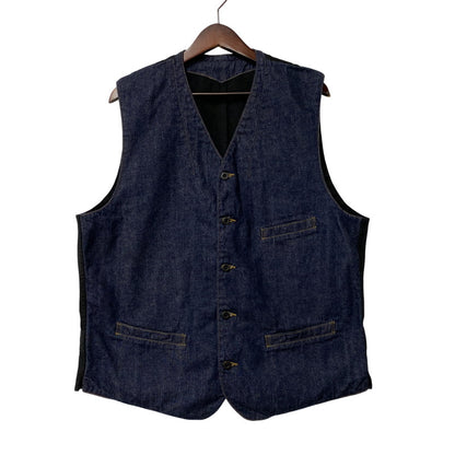 【中古品】【メンズ】 BLACK SIGN ブラックサイン 25201 1920'S 10.5OZ DOCKERY VEST ドッカリー ベスト 145-260714-cs-03-izu サイズ：44 カラー：インディゴ×ブラック 万代Net店