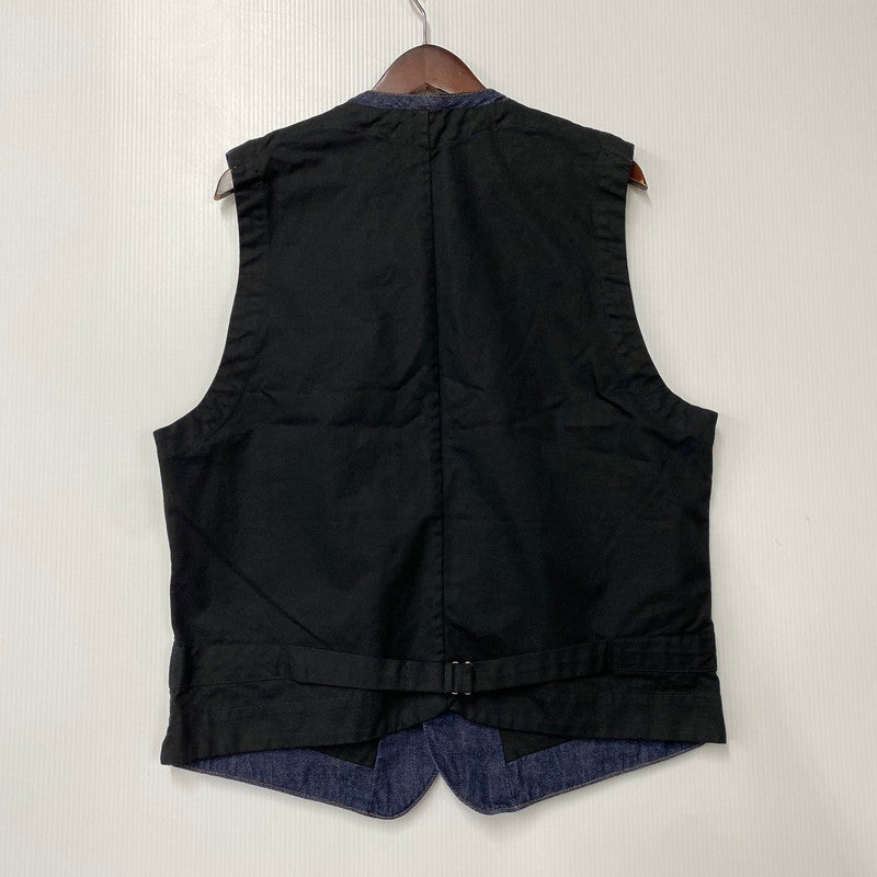【中古品】【メンズ】 BLACK SIGN ブラックサイン 25201 1920'S 10.5OZ DOCKERY VEST ドッカリー ベスト 145-260714-cs-03-izu サイズ：44 カラー：インディゴ×ブラック 万代Net店