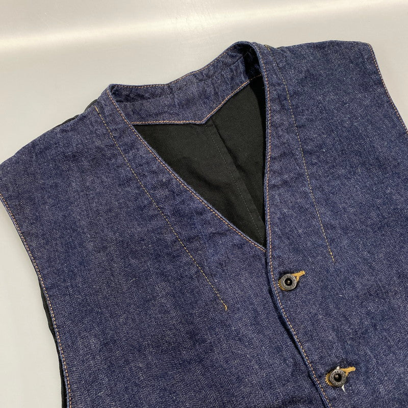 【中古品】【メンズ】 BLACK SIGN ブラックサイン 25201 1920'S 10.5OZ DOCKERY VEST ドッカリー ベスト 145-260714-cs-03-izu サイズ：44 カラー：インディゴ×ブラック 万代Net店