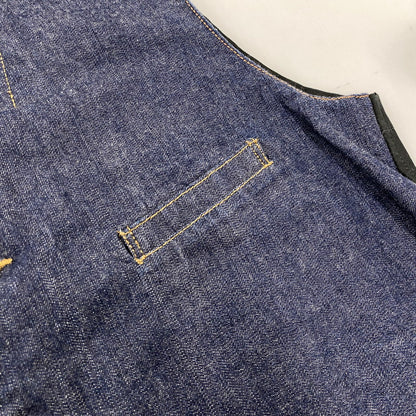 【中古品】【メンズ】 BLACK SIGN ブラックサイン 25201 1920'S 10.5OZ DOCKERY VEST ドッカリー ベスト 145-260714-cs-03-izu サイズ：44 カラー：インディゴ×ブラック 万代Net店