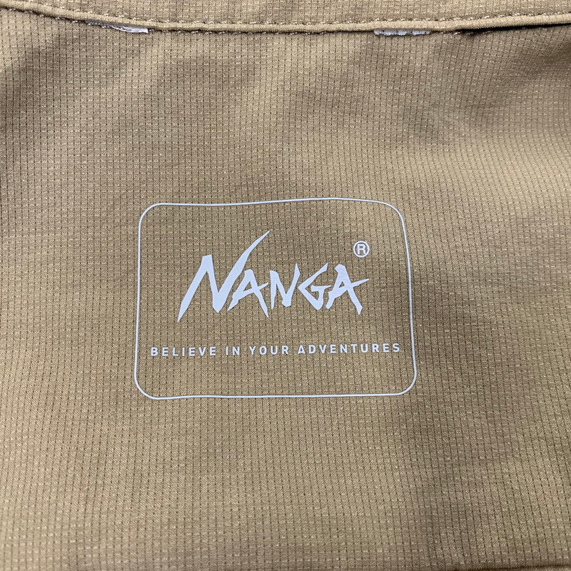【中古品】【メンズ】 NANGA ナンガ NW2211-1H228 DOT AIR CLOTH COMFY SS SHIRT エアクロスコンフィー ショートシャツ 半袖 トップス 144-260718-yn-10-izu サイズ：L カラー：カーキ 万代Net店