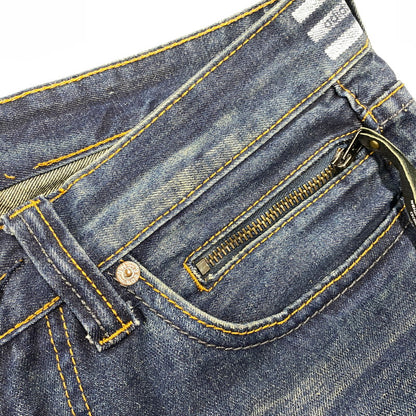 【中古品】【メンズ】 NEIGHBORHOOD×ADIDAS ネイバーフッド×アディダス DCNH-PT-03 ZIVIL COURAGE DENIM PANTS ツィヴィル コラージュ デニム パンツ ボトムス ズボン 153-260714-cs-05-izu サイズ：30 カラー：インディゴ 万代Net店