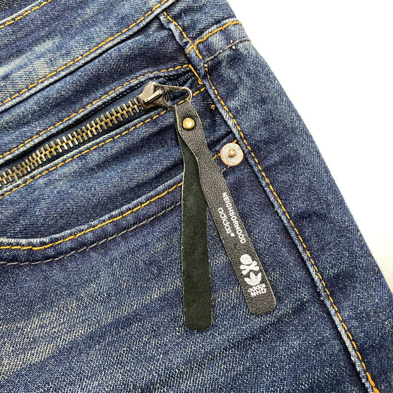【中古品】【メンズ】 NEIGHBORHOOD×ADIDAS ネイバーフッド×アディダス DCNH-PT-03 ZIVIL COURAGE DENIM PANTS ツィヴィル コラージュ デニム パンツ ボトムス ズボン 153-260714-cs-05-izu サイズ：30 カラー：インディゴ 万代Net店
