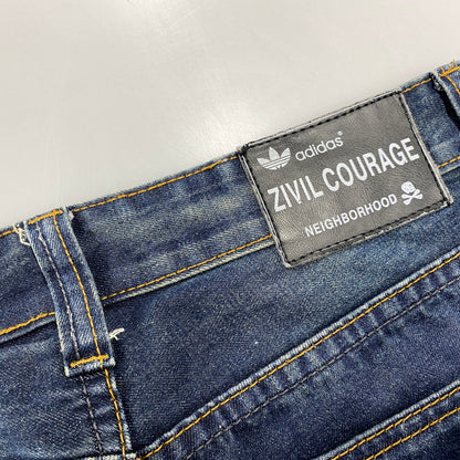 【中古品】【メンズ】 NEIGHBORHOOD×ADIDAS ネイバーフッド×アディダス DCNH-PT-03 ZIVIL COURAGE DENIM PANTS ツィヴィル コラージュ デニム パンツ ボトムス ズボン 153-260714-cs-05-izu サイズ：30 カラー：インディゴ 万代Net店