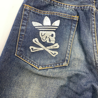 【中古品】【メンズ】 NEIGHBORHOOD×ADIDAS ネイバーフッド×アディダス DCNH-PT-03 ZIVIL COURAGE DENIM PANTS ツィヴィル コラージュ デニム パンツ ボトムス ズボン 153-260714-cs-05-izu サイズ：30 カラー：インディゴ 万代Net店