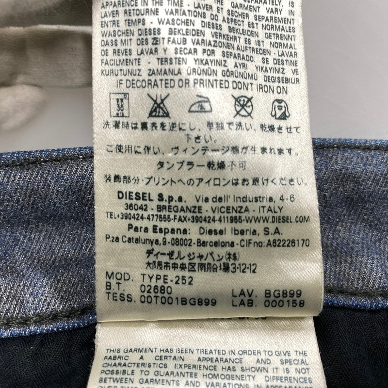 【中古品】【メンズ】 DIESEL BLACK GOLD ディーゼルブラックゴールド TYPE-252 COATING DENIM PANTS コーティング デニム パンツ ボトムス ズボン 152-260714-cs-10-izu サイズ：30 カラー：ブルー系 万代Net店