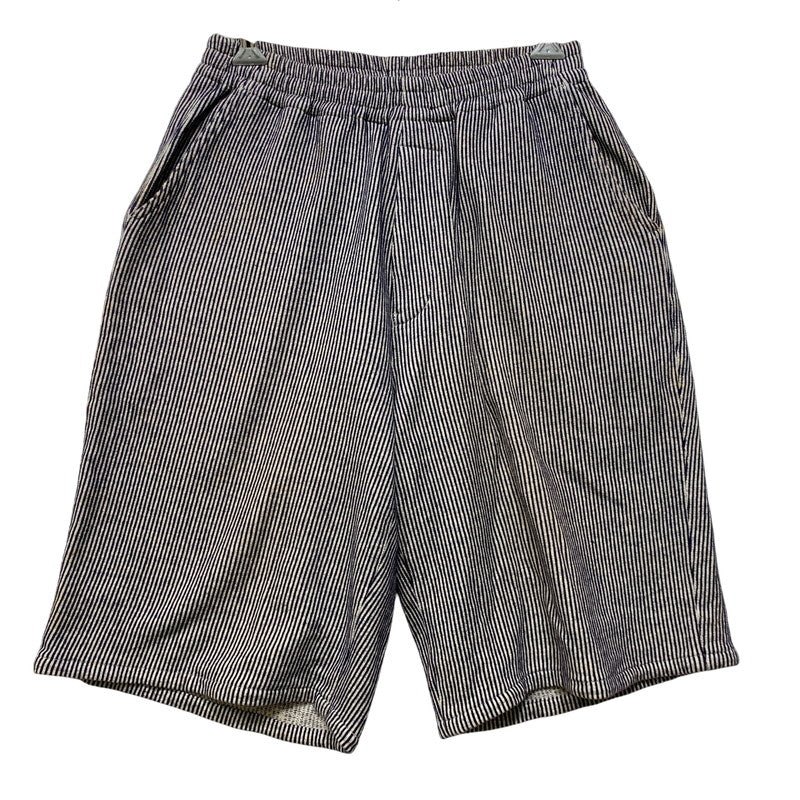 【中古品】【メンズ】 HideandSeek ハイドアンドシーク STRIPE EASY SHORTS HP-07059 ストライプ イージー ショーツ ショートパンツ ズボン ボトムス 153-260728-ay-11-izu サイズ：M カラー：ネイビー系×ホワイト 万代Net店