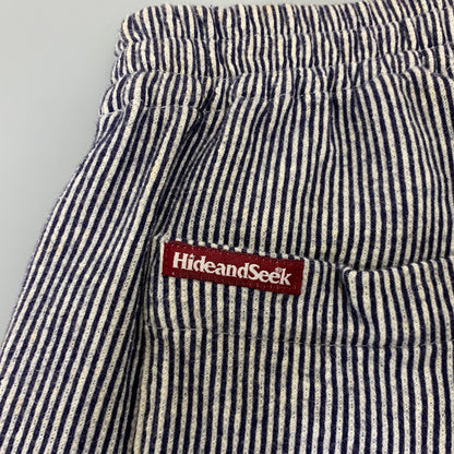【中古品】【メンズ】 HideandSeek ハイドアンドシーク STRIPE EASY SHORTS HP-07059 ストライプ イージー ショーツ ショートパンツ ズボン ボトムス 153-260728-ay-11-izu サイズ：M カラー：ネイビー系×ホワイト 万代Net店