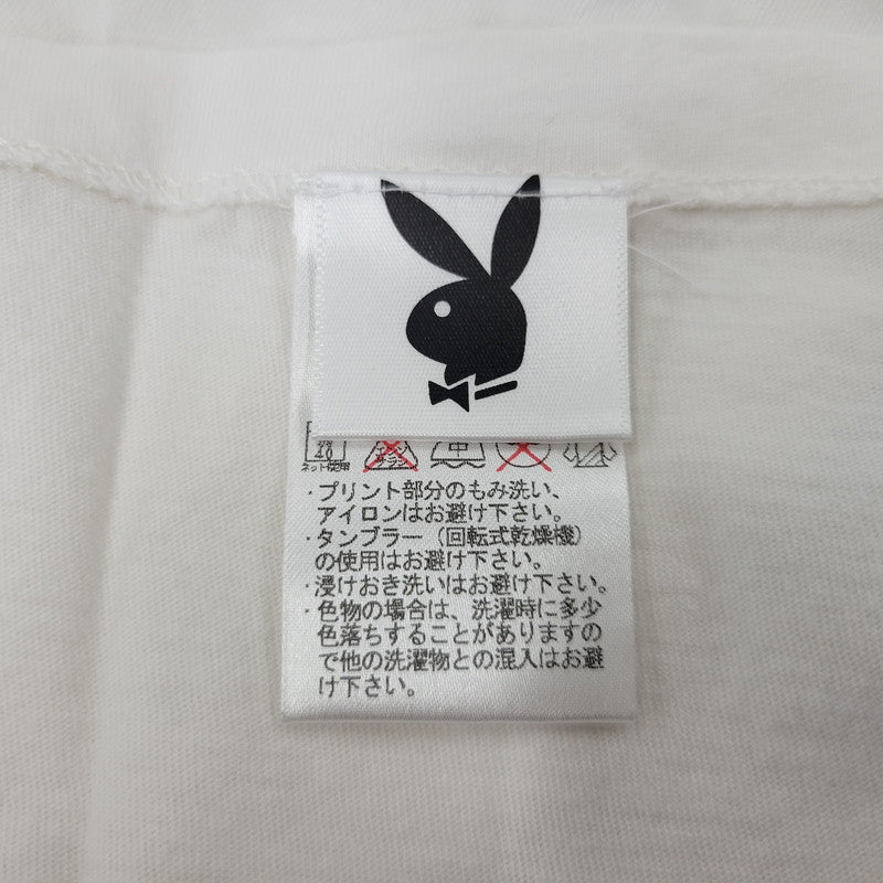 【中古美品】【メンズ】 BANTAM バンタム BAN-07PC PLAYBOY プレイボーイ USA製 PHOTO GRAPHIC TEE フォト グラフィック Tシャツ トップス 半袖 142-260717-cs-12-izu サイズ：L カラー：ホワイト 万代Net店