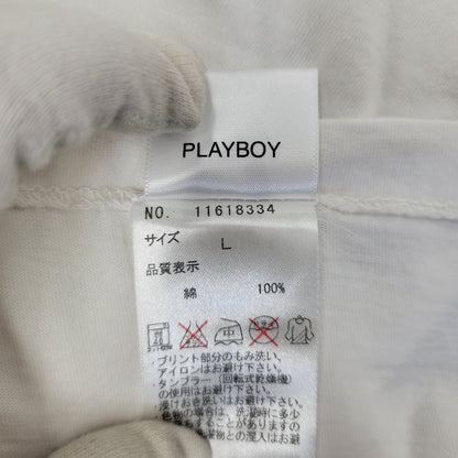 【中古美品】【メンズ】 BANTAM バンタム BAN-07PC PLAYBOY プレイボーイ USA製 PHOTO GRAPHIC TEE フォト グラフィック Tシャツ トップス 半袖 142-260717-cs-12-izu サイズ：L カラー：ホワイト 万代Net店