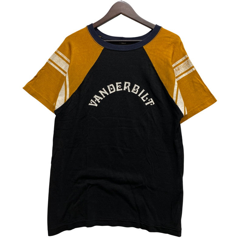 【中古品】【メンズ】 USED VANDERBILT RAGLAN SLEEVE RINGERNECK TEE ラグラン スリーブ リンガーネック Tシャツ トップス 半袖 146-260717-cs-19-izu サイズ：不明 カラー：ブラック×イエロー系 万代Net店