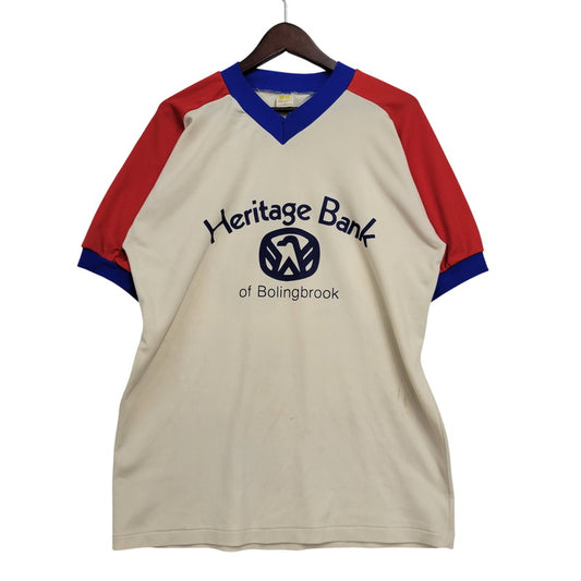 【中古品】【メンズ】 RUSSELL ラッセル VNECK RINGERNECK TEE Vネック リンガーネック Tシャツ 半袖 金タグ初期 USA製 146-260801-as-17-izu サイズ：L カラー：マルチカラー 万代Net店