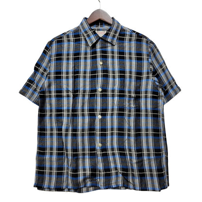 【中古品】【メンズ】 PILGRIM ピルグリム OPEN COLLAR S/S CHECK SHIRT オープンカラー チェックシャツ 半袖 円タグ 146-260713-as-03-izu サイズ：M カラー：マルチカラー 万代Net店