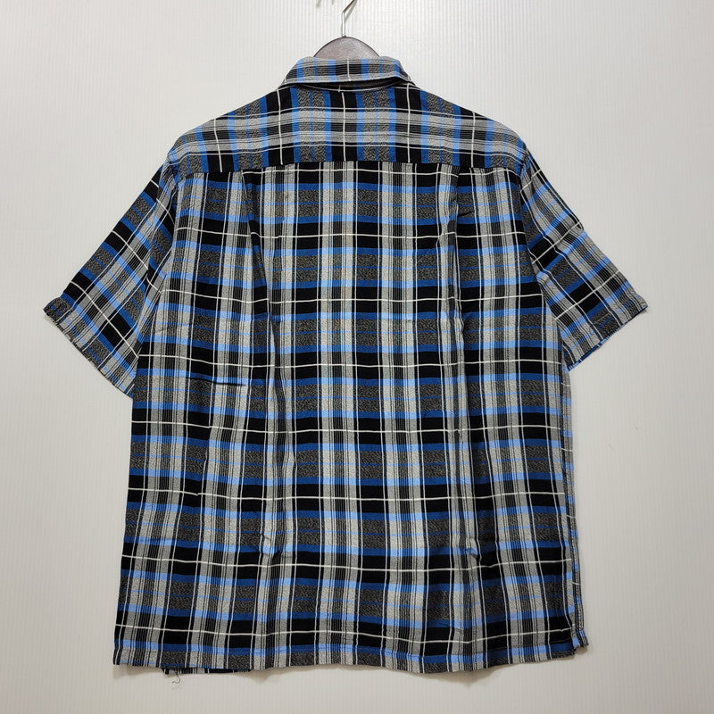 【中古品】【メンズ】 PILGRIM ピルグリム OPEN COLLAR S/S CHECK SHIRT オープンカラー チェックシャツ 半袖 円タグ 146-260713-as-03-izu サイズ：M カラー：マルチカラー 万代Net店