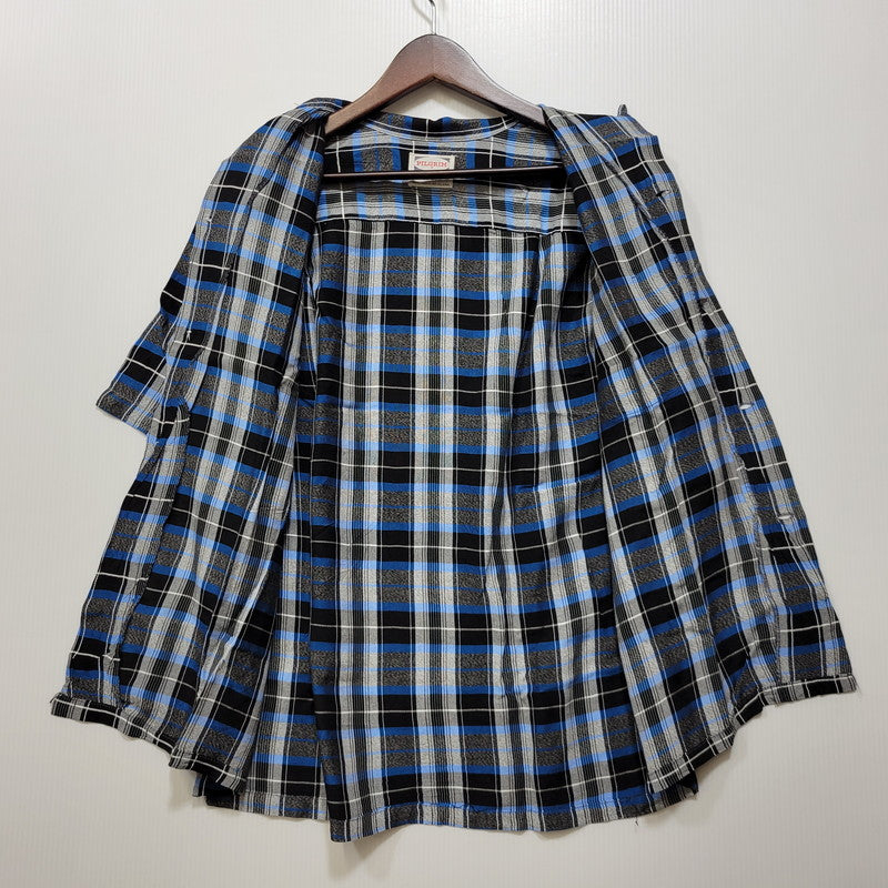 【中古品】【メンズ】 PILGRIM ピルグリム OPEN COLLAR S/S CHECK SHIRT オープンカラー チェックシャツ 半袖 円タグ 146-260713-as-03-izu サイズ：M カラー：マルチカラー 万代Net店
