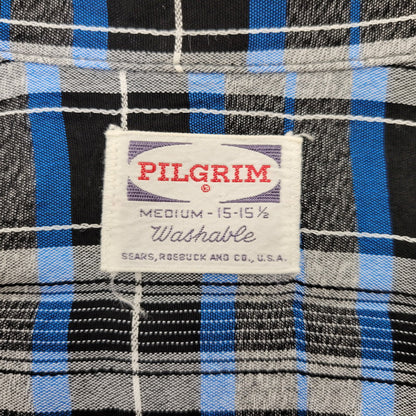 【中古品】【メンズ】 PILGRIM ピルグリム OPEN COLLAR S/S CHECK SHIRT オープンカラー チェックシャツ 半袖 円タグ 146-260713-as-03-izu サイズ：M カラー：マルチカラー 万代Net店
