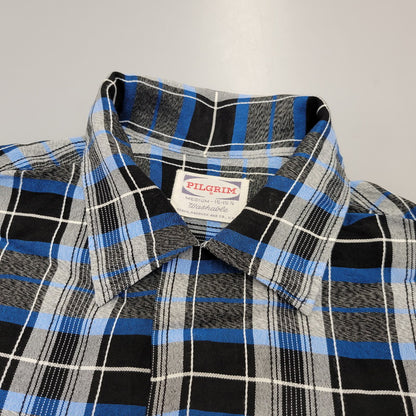 【中古品】【メンズ】 PILGRIM ピルグリム OPEN COLLAR S/S CHECK SHIRT オープンカラー チェックシャツ 半袖 円タグ 146-260713-as-03-izu サイズ：M カラー：マルチカラー 万代Net店
