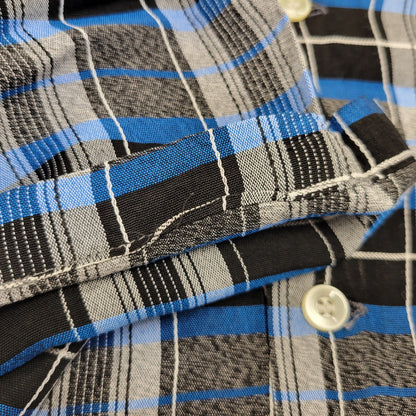 【中古品】【メンズ】 PILGRIM ピルグリム OPEN COLLAR S/S CHECK SHIRT オープンカラー チェックシャツ 半袖 円タグ 146-260713-as-03-izu サイズ：M カラー：マルチカラー 万代Net店