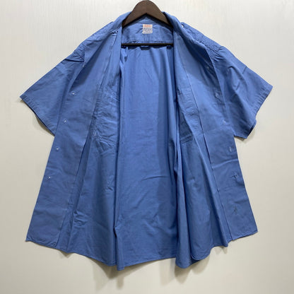 【中古品】【メンズ】 SIMPSON'S シンプソンズ FLIGHT-WEAVE フライトウィーブ POPLIN ポプリン 60’S EPAULET SS SHIRT エポーレット ショートスリーブ シャツ トップス 半袖 146-260717-cs-23-izu サイズ：不明 カラー：ブルー 万代Net店