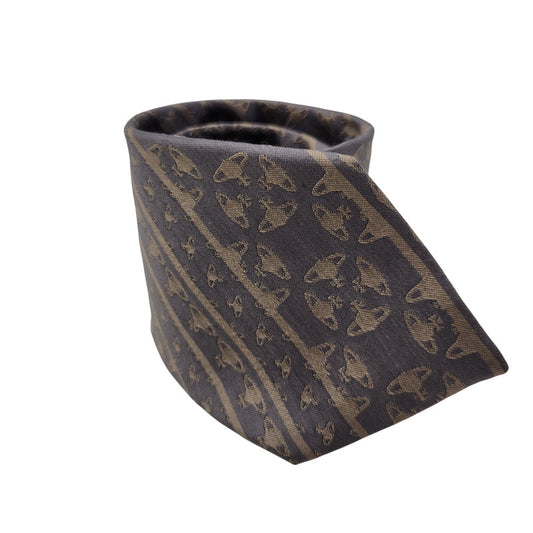 【中古品】【メンズ】 VIVIENNE WESTWOOD ヴィヴィアンウエストウッド SILK NECKTIE シルク ネクタイ 208-260715-ya-07-izu カラー：グレー系 万代Net店