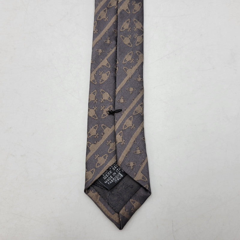 【中古品】【メンズ】 VIVIENNE WESTWOOD ヴィヴィアンウエストウッド SILK NECKTIE シルク ネクタイ 208-260715-ya-07-izu カラー：グレー系 万代Net店