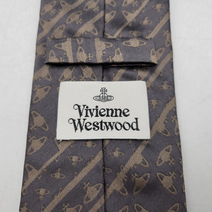 【中古品】【メンズ】 VIVIENNE WESTWOOD ヴィヴィアンウエストウッド SILK NECKTIE シルク ネクタイ 208-260715-ya-07-izu カラー：グレー系 万代Net店