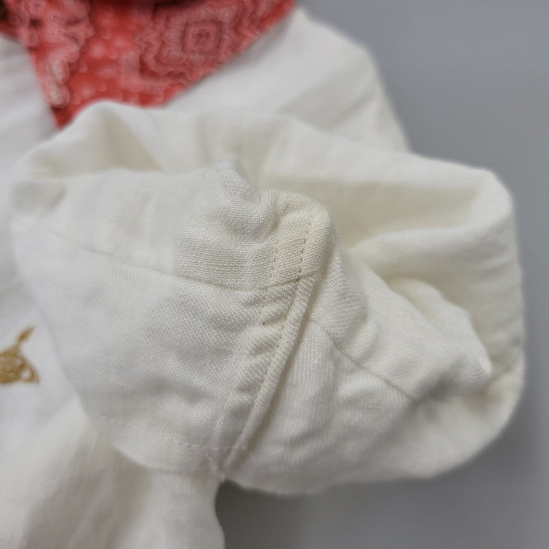 【中古品】【メンズ】 VIVIENNE WESTWOOD ヴィヴィアンウエストウッド VW-WR-81976 LINEN SS SHIRT リネン ショートスリーブ シャツ トップス 半袖 141-260717-cs-13-izu サイズ：46 カラー：ホワイト×レッド 万代Net店