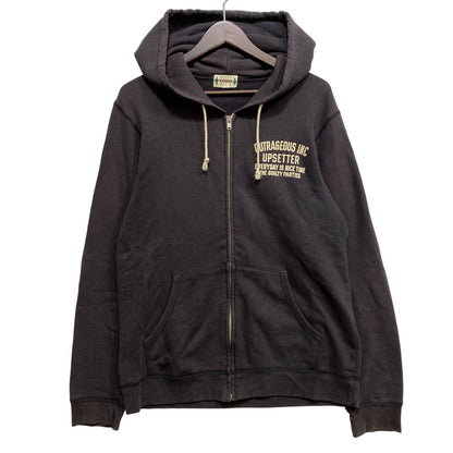 【現状渡し品】【メンズ】 WACKO MARIA ワコマリア MARIA PRINT ZIP HOODIE マリアプリント ジップ フーディー パーカー 142-260718-as-04-izu サイズ：M カラー：ブラック 万代Net店