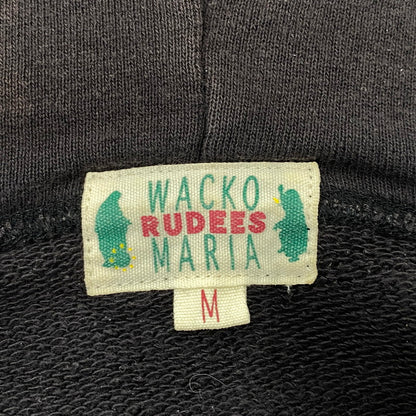 【現状渡し品】【メンズ】 WACKO MARIA ワコマリア MARIA PRINT ZIP HOODIE マリアプリント ジップ フーディー パーカー 142-260718-as-04-izu サイズ：M カラー：ブラック 万代Net店