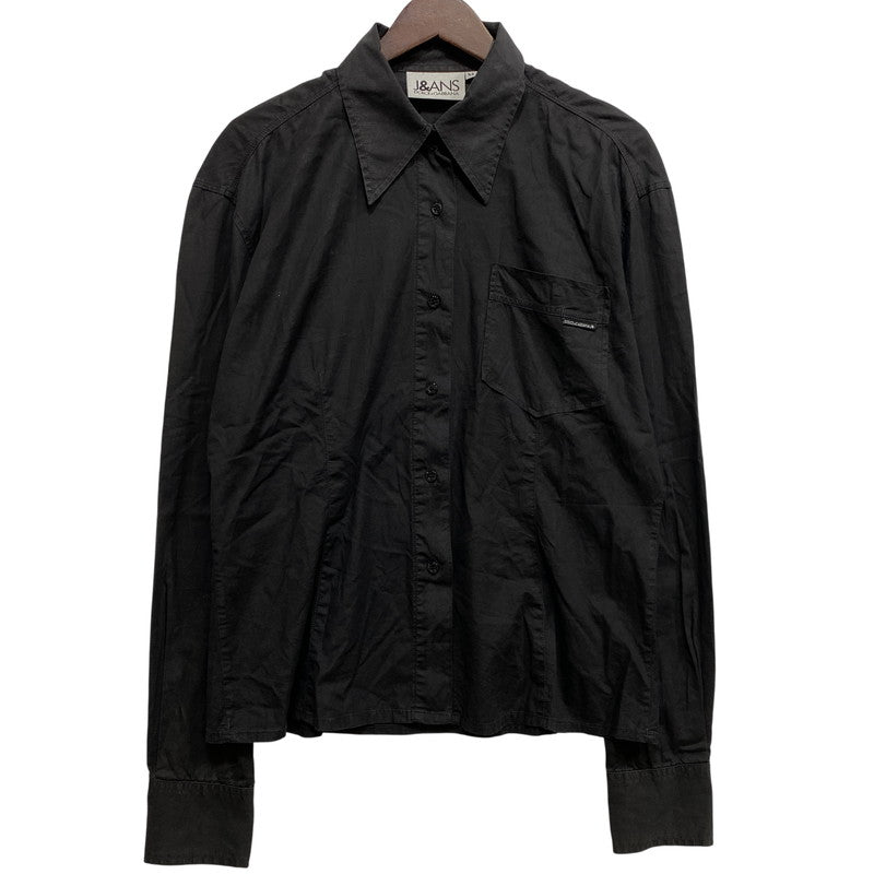 【中古品】【メンズ】 J&ANS DOLCE & GABBANA ジーンズ ドルチェアンドガッバーナ イタリア製 DRESS SHIRT ドレス シャツ トップス 長袖 141-260717-cs-22-izu サイズ：M カラー：ブラック 万代Net店