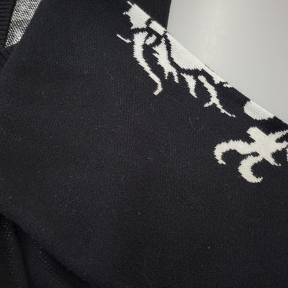 【中古品】【メンズ】 HUF ハフ TWIN DRAGON CARDIGAN KN00466 ツイン ドラゴン カーディガン 142-260713-as-06-izu サイズ：XL カラー：ブラック 万代Net店