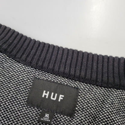 【中古品】【メンズ】 HUF ハフ TWIN DRAGON CARDIGAN KN00466 ツイン ドラゴン カーディガン 142-260713-as-06-izu サイズ：XL カラー：ブラック 万代Net店