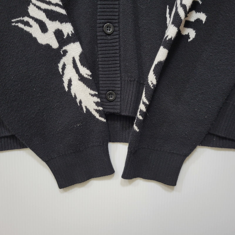【中古品】【メンズ】 HUF ハフ TWIN DRAGON CARDIGAN KN00466 ツイン ドラゴン カーディガン 142-260713-as-06-izu サイズ：XL カラー：ブラック 万代Net店