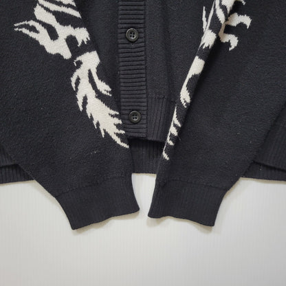 【中古品】【メンズ】 HUF ハフ TWIN DRAGON CARDIGAN KN00466 ツイン ドラゴン カーディガン 142-260713-as-06-izu サイズ：XL カラー：ブラック 万代Net店