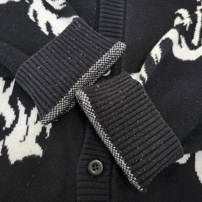 【中古品】【メンズ】 HUF ハフ TWIN DRAGON CARDIGAN KN00466 ツイン ドラゴン カーディガン 142-260713-as-06-izu サイズ：XL カラー：ブラック 万代Net店