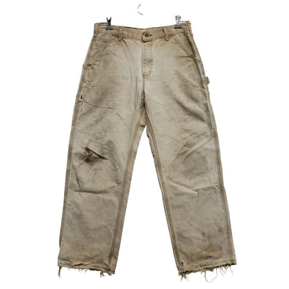 【現状渡し品】【メンズ】 CARHARTT カーハート B11 BRN USA製 DUNGAREE FIT DUCK PAINTER PANTS ダンガリー フィット ダック ペインター パンツ ボトムス 157-260716-kh-27-izu サイズ：32×30 カラー：ベージュ系 万代Net店