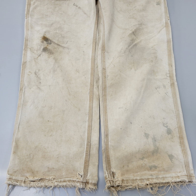 【現状渡し品】【メンズ】 CARHARTT カーハート B11 BRN USA製 DUNGAREE FIT DUCK PAINTER PANTS ダンガリー フィット ダック ペインター パンツ ボトムス 157-260716-kh-27-izu サイズ：32×30 カラー：ベージュ系 万代Net店