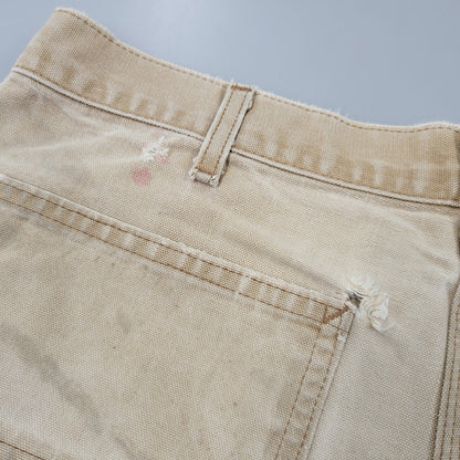 【現状渡し品】【メンズ】 CARHARTT カーハート B11 BRN USA製 DUNGAREE FIT DUCK PAINTER PANTS ダンガリー フィット ダック ペインター パンツ ボトムス 157-260716-kh-27-izu サイズ：32×30 カラー：ベージュ系 万代Net店