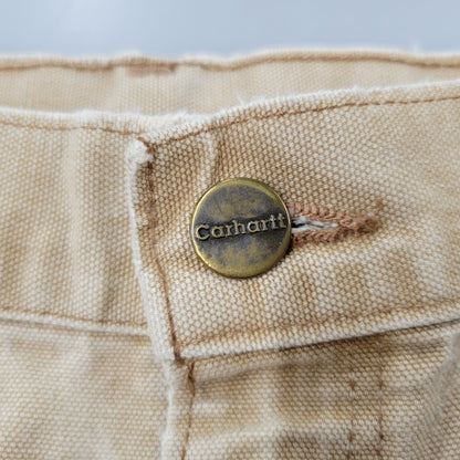 【現状渡し品】【メンズ】 CARHARTT カーハート B11 BRN USA製 DUNGAREE FIT DUCK PAINTER PANTS ダンガリー フィット ダック ペインター パンツ ボトムス 157-260716-kh-27-izu サイズ：32×30 カラー：ベージュ系 万代Net店