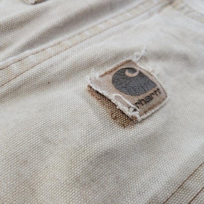 【現状渡し品】【メンズ】 CARHARTT カーハート B11 BRN USA製 DUNGAREE FIT DUCK PAINTER PANTS ダンガリー フィット ダック ペインター パンツ ボトムス 157-260716-kh-27-izu サイズ：32×30 カラー：ベージュ系 万代Net店