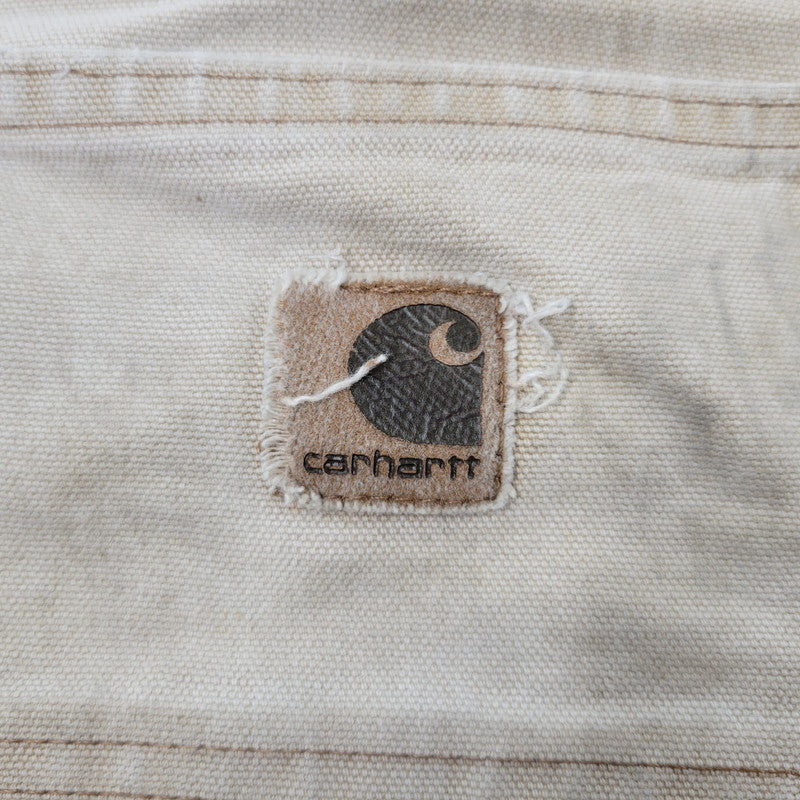 【現状渡し品】【メンズ】 CARHARTT カーハート B11 BRN USA製 DUNGAREE FIT DUCK PAINTER PANTS ダンガリー フィット ダック ペインター パンツ ボトムス 157-260716-kh-27-izu サイズ：32×30 カラー：ベージュ系 万代Net店