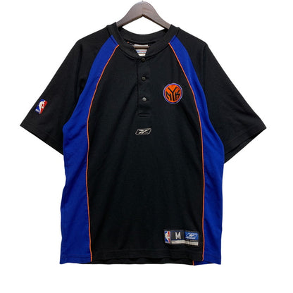 【中古品】【メンズ】 REEBOK リーボック R705A 00S NEW YORK METS HENRYNECK WARMUP GAME SHIRT ニューヨークメッツ ヘンリーネックウォ－ムアップ ゲーム シャツ 半袖 146-260718-yn-09-izu サイズ：M カラー：ブラック 万代Net店