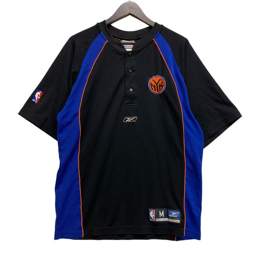 【中古品】【メンズ】 REEBOK リーボック R705A 00S NEW YORK METS HENRYNECK WARMUP GAME SHIRT ニューヨークメッツ ヘンリーネックウォ－ムアップ ゲーム シャツ 半袖 146-260718-yn-09-izu サイズ：M カラー：ブラック 万代Net店