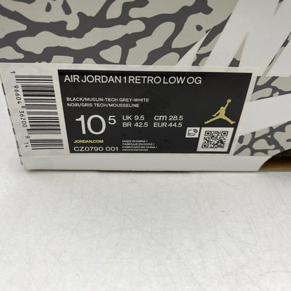 【中古品】【メンズ】 NIKE ナイキ CZ0790-001 AIR JORDAN 1 RETRO LOW OG BLACK CEMENT エア ジョーダン 1 レトロ ロー ブラック セメント スニーカー 靴 160-260713-kh-07-izu サイズ：28.5 カラー：BLACK/MUSLIN-TECH GREY-WHITE 万代Net店