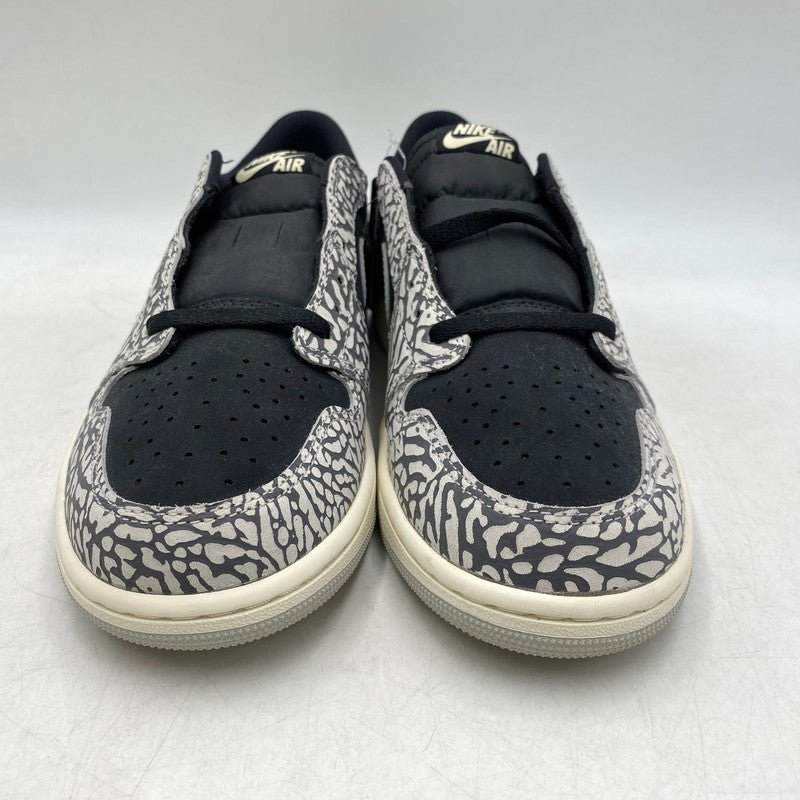 【中古品】【メンズ】 NIKE ナイキ CZ0790-001 AIR JORDAN 1 RETRO LOW OG BLACK CEMENT エア ジョーダン 1 レトロ ロー ブラック セメント スニーカー 靴 160-260713-kh-07-izu サイズ：28.5 カラー：BLACK/MUSLIN-TECH GREY-WHITE 万代Net店