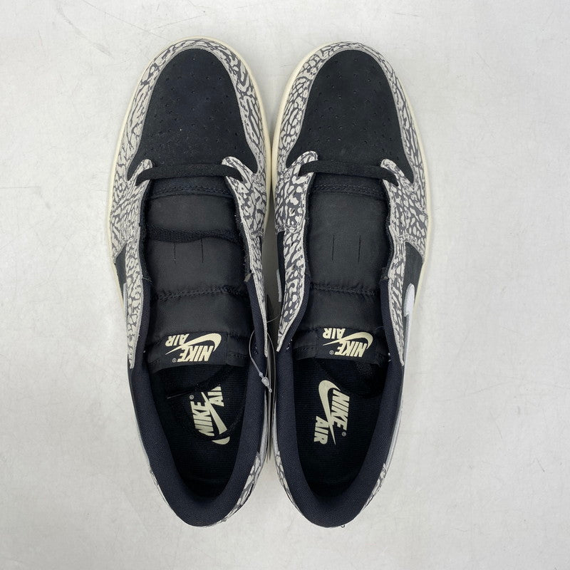 【中古品】【メンズ】 NIKE ナイキ CZ0790-001 AIR JORDAN 1 RETRO LOW OG BLACK CEMENT エア ジョーダン 1 レトロ ロー ブラック セメント スニーカー 靴 160-260713-kh-07-izu サイズ：28.5 カラー：BLACK/MUSLIN-TECH GREY-WHITE 万代Net店